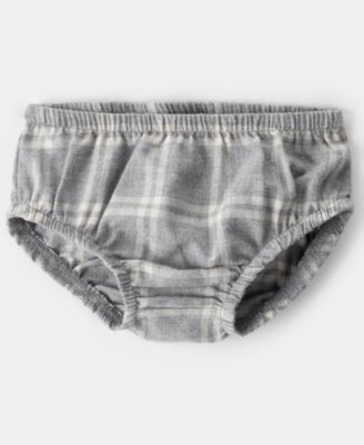 Baby Girls' Vest, Plaid Dress and Diaper Cover, 3-Piece Set