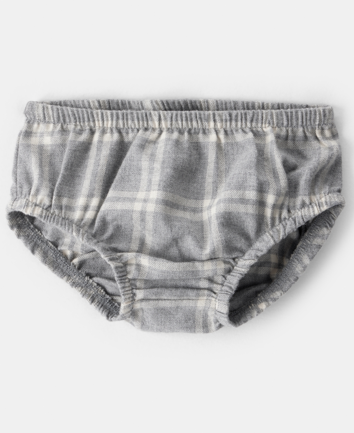 Carter's Baby Girls 3-piece Vest, Plaid Dress And Diaper Cover Set In Gray