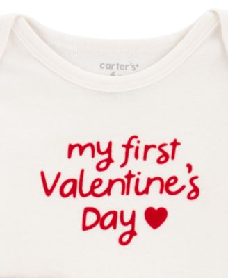 Baby Girls' or Baby Boys' My First Valentine's Day Bodysuit and Pants, 2-Piece Set