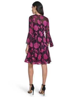 Women's Bell Sleeve Crewneck Dress