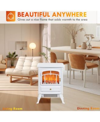 Electric Fireplace Heater with Realistic LED Flames