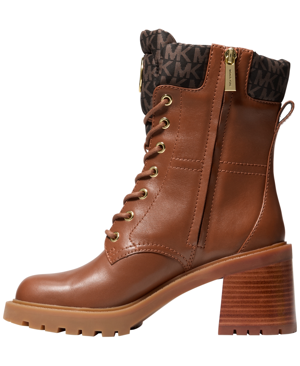 Michael Kors Michael  Women's Cade Round Toe Heeled Booties In Brown