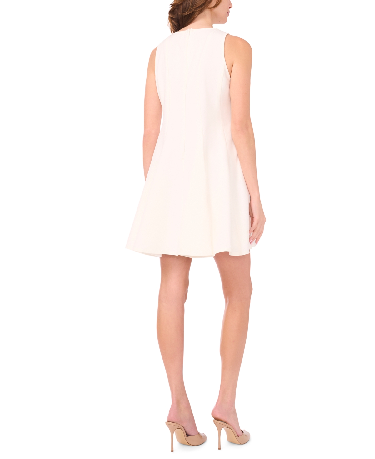 Msk Women's Sleeveless Fit & Flare Mini Dress In White