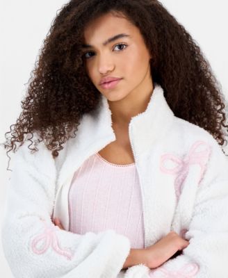 Juniors' Sherpa Fleece Zip-Up Jacket