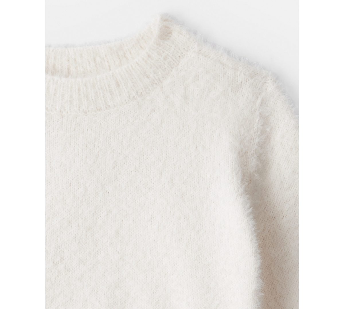 Carter's Girls Toddler 2t-5t Brushed Crewneck Sweater In White