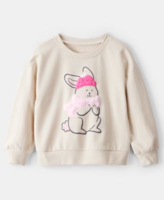 Carter's - Girls Toddler 2T-5T Bunny Long-Sleeve Pull-On Sweatshirt
