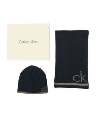 Men's Fuzzy Scarf and Hat, 2-Piece Set
