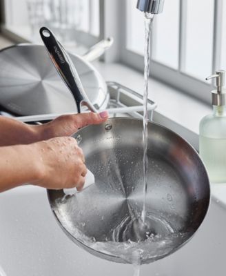 Valencia Pro Stainless Steel Uncoated 2-Pc. Frypan Set