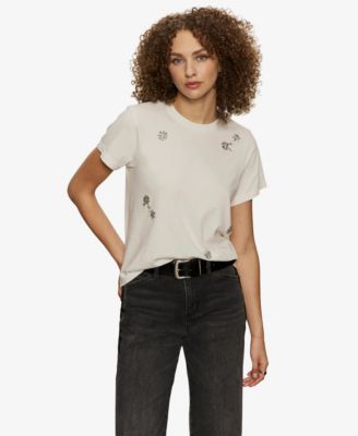 Sanctuary - Women's Embellished Short-Sleeve T-Shirt