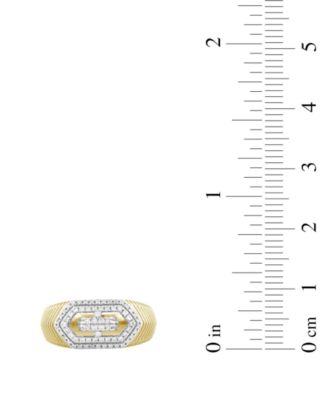 Diamond Ring (1/4 ct. t.w.) in 10k Yellow Gold with White Rhodium