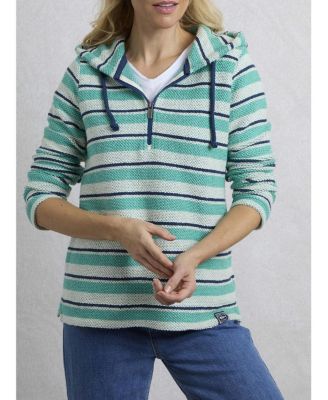 Women's Ally 1/4 Zip Stripe Hoodie