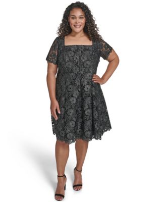 Eliza J Plus Size Fit and Flare Dress - Macy's