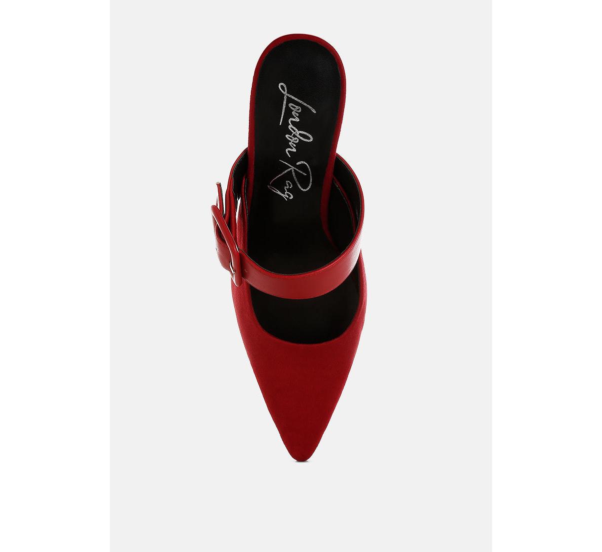 Onagra Microfiber Pointy Slip-On Mules