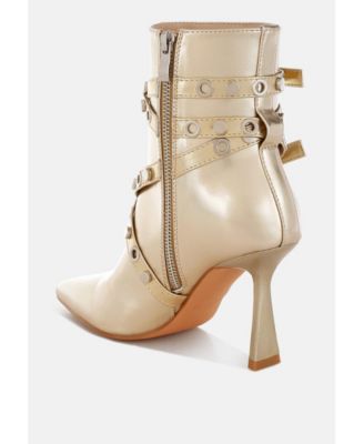 Womens Jaunts Eyelets & Studs Harness Ankle Boots