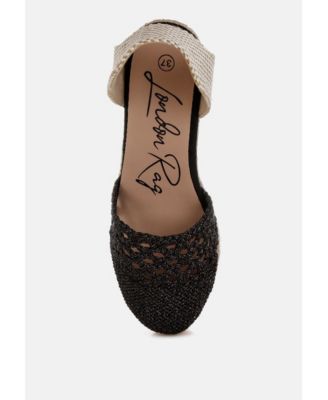 Womens Sea Breeze Woven Lace-Up Espadrille Wedges