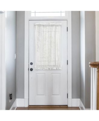 Cotton Voile 1.5" Rod Pocket Semi Sheer Door Curain Panel 40" x 72" White