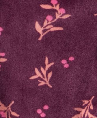 Baby Girls' Floral Long-Sleeve Sleep and Play Pajama and Headband, 2-Piece Set