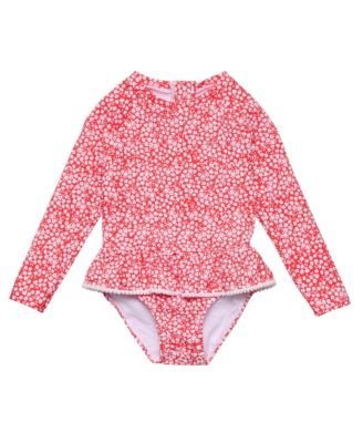 Little Girls Ditsy Bloom Skirt Surf Suit