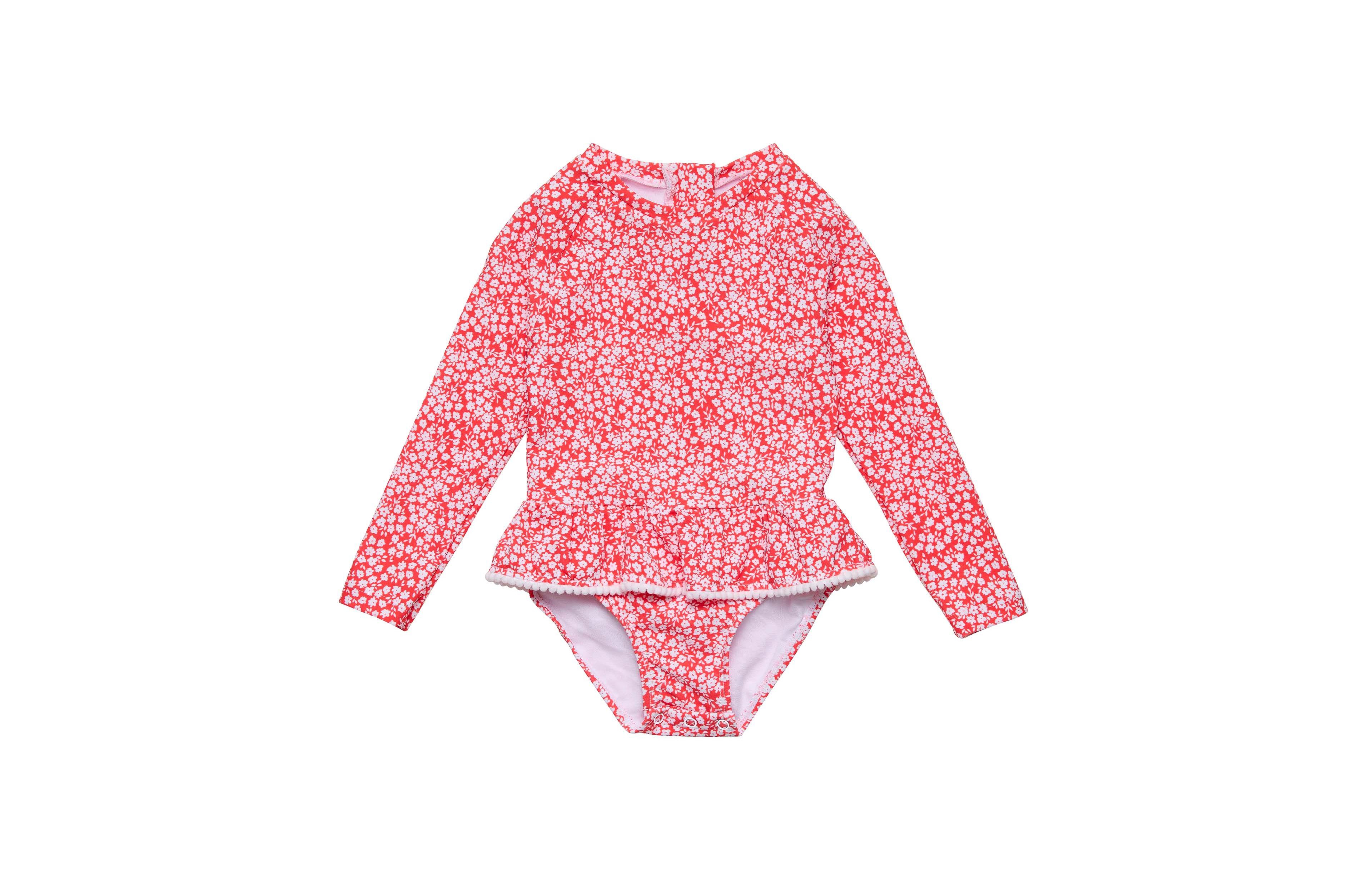 Snapper Rock Little Girls Ditsy Bloom Skirt Surf Suit