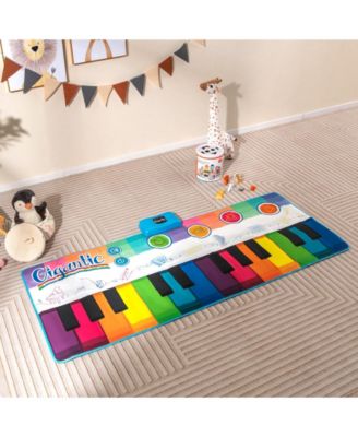 Floor Piano Dance Mat for Kids Musical Playmat with 8 Instrument Sounds