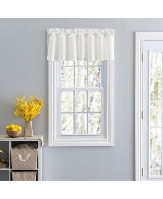 Ellis Stacey 3" Rod Pocket High Quality Fabric Solid Color Window Lined Filler Valance 42"x13" Ice Cream