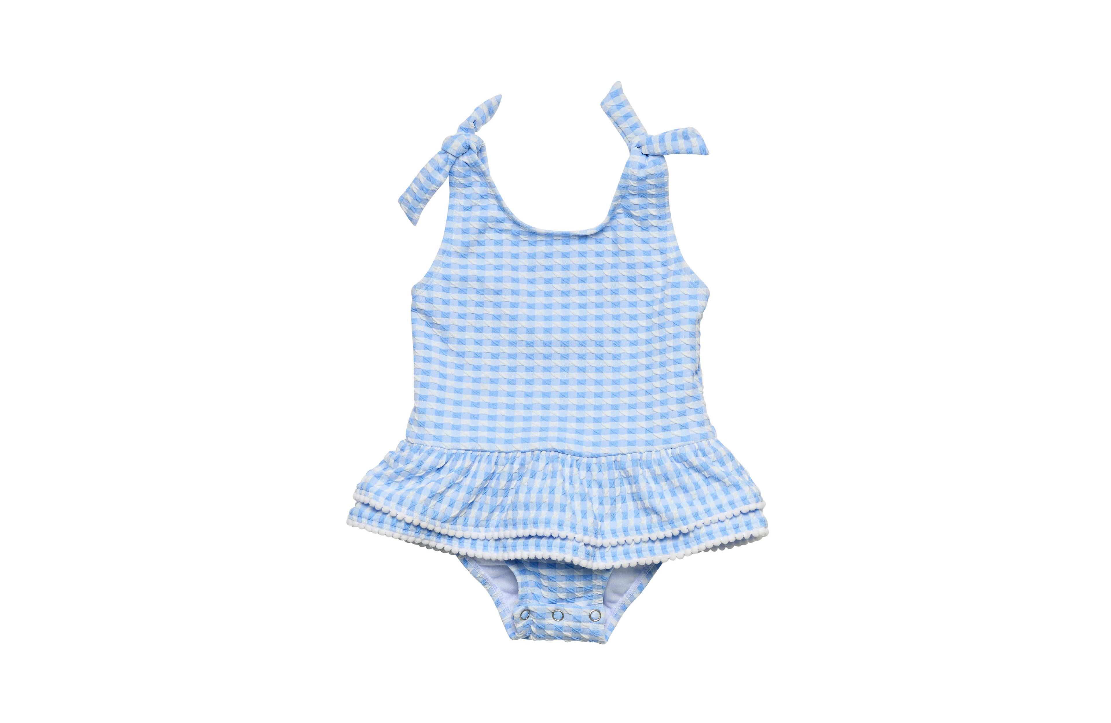 Snapper Rock Little Girls Seaside Gingham Skirt Swimsuit