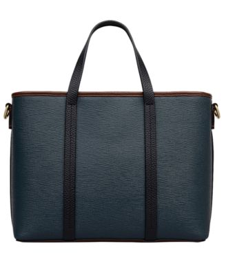 Templeton Place Saffiano Medium Zip Top Grab Satchel Bag