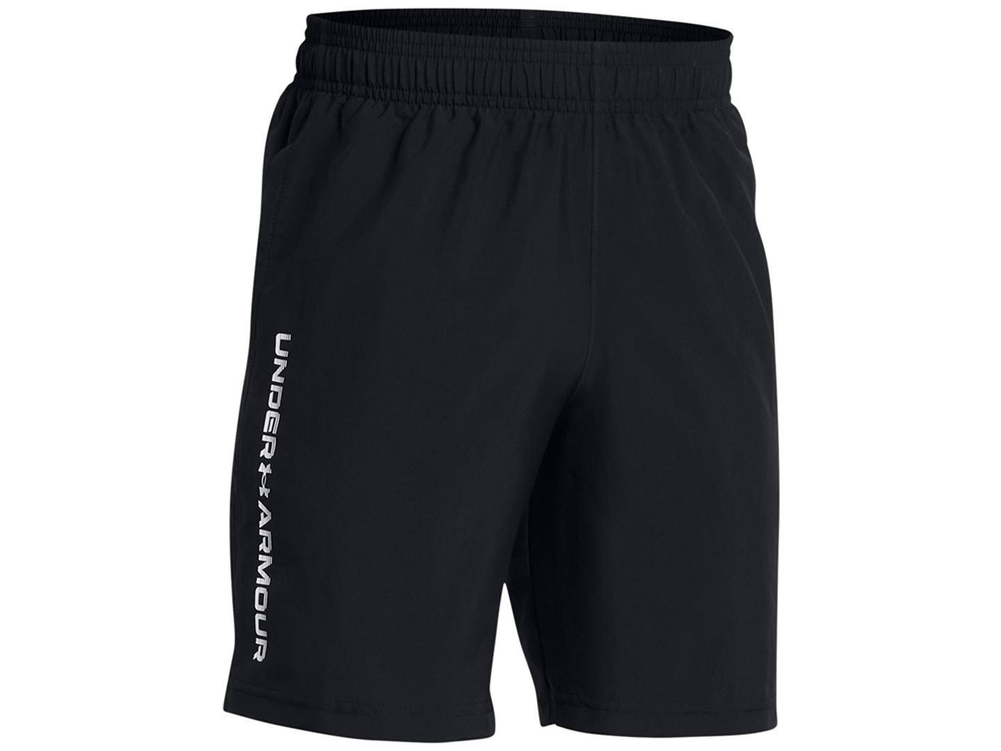 Шорты Under Armour Woven Wordmark Shorts для мальчиков, цвет: Чёрный — фото 2