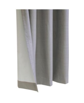 100% Polyester Mason Lightweight Texture Printed Blackout Grommet Curtain Panel 52" x 108" Silver