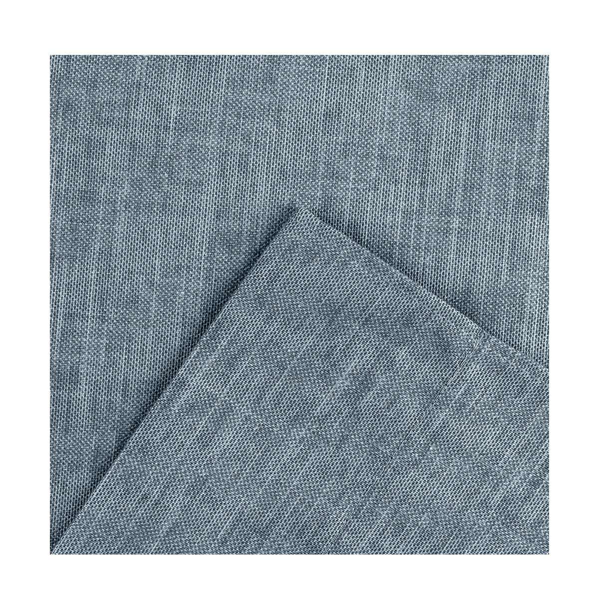 Ellis Lisa Solid Color Premium Poly Cotton Duck Fabric Tailored Tiers 56"x36" Dusty Blue