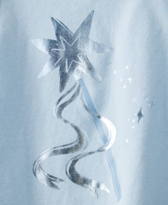 Girls' Toddler 2T-5T Long-Sleeve Metallic Graphic T-Shirt