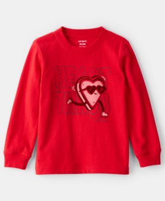 Boys' Toddler 2T-5T Valentine's Day Heart Throb Long-Sleeve Graphic T-Shirt