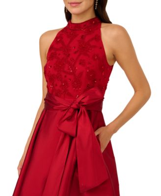 Women's Beaded Halter Neck Dress