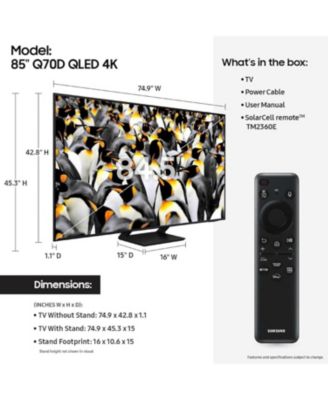 QN85Q70DAFXZA 85" Class QLED 4K Smart TV (2024)