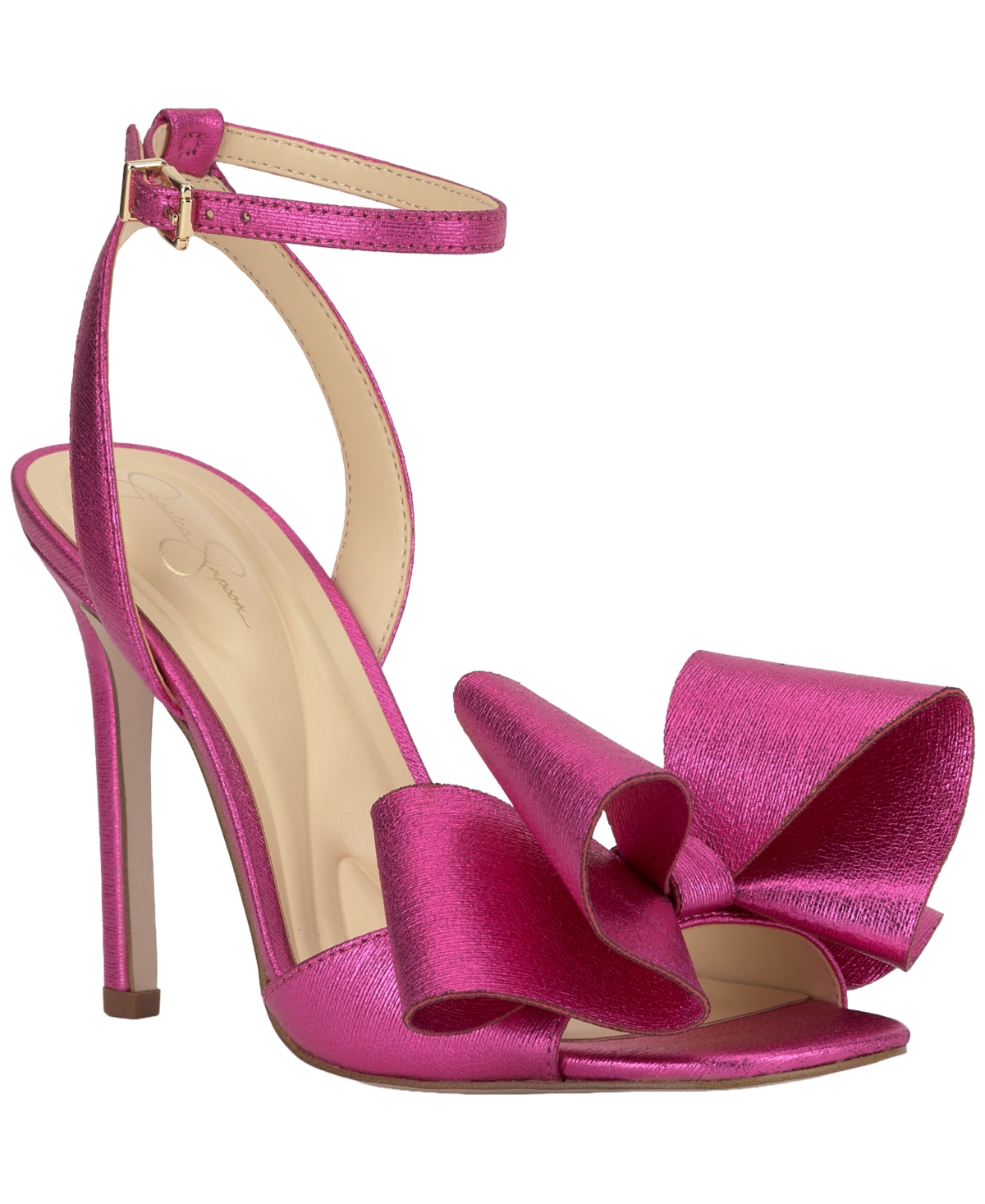 Jessica Simpson Women's Olivine Bow High-heel Stiletto Dress Sandals In Pink