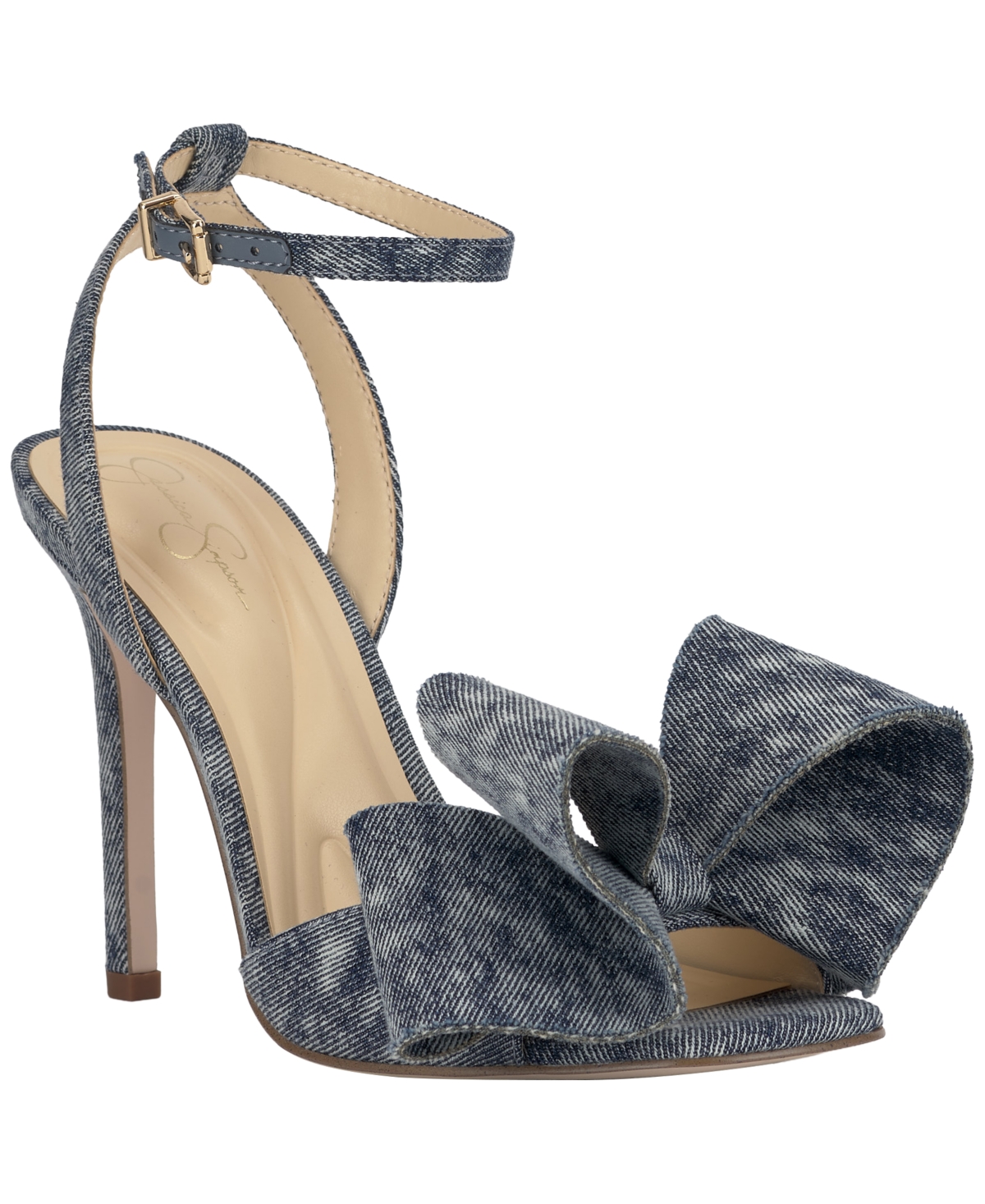 Jessica Simpson Women's Olivine Bow High-heel Stiletto Dress Sandals In Blue