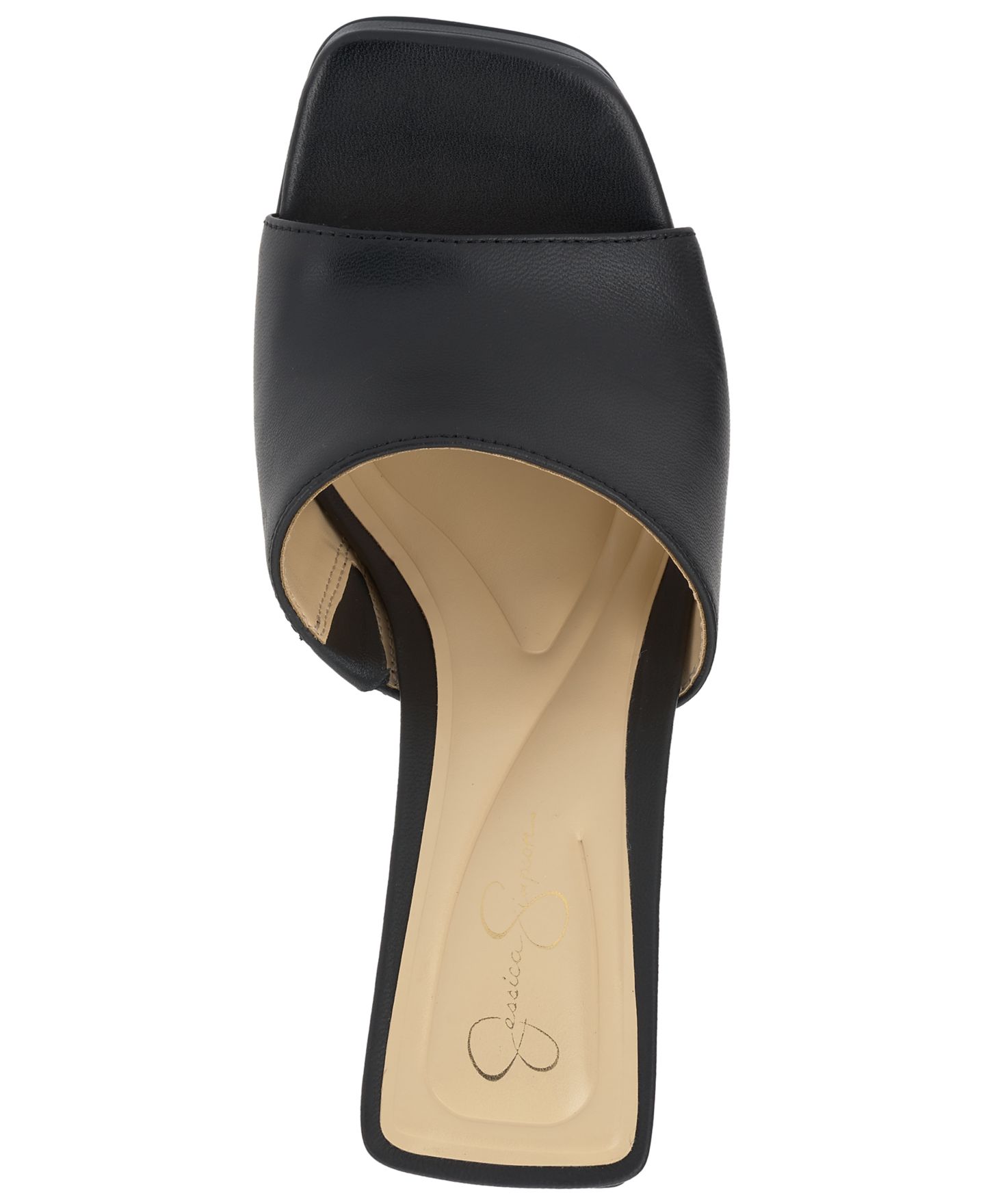 Женские сандалии Jessica Simpson Azelica Blade Heel Dress Sandals, цвет: Чёрный гладкий — фото 4