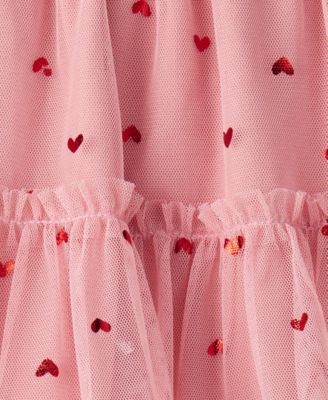 Girls' Toddler 2T-5T Heart Tulle Skort