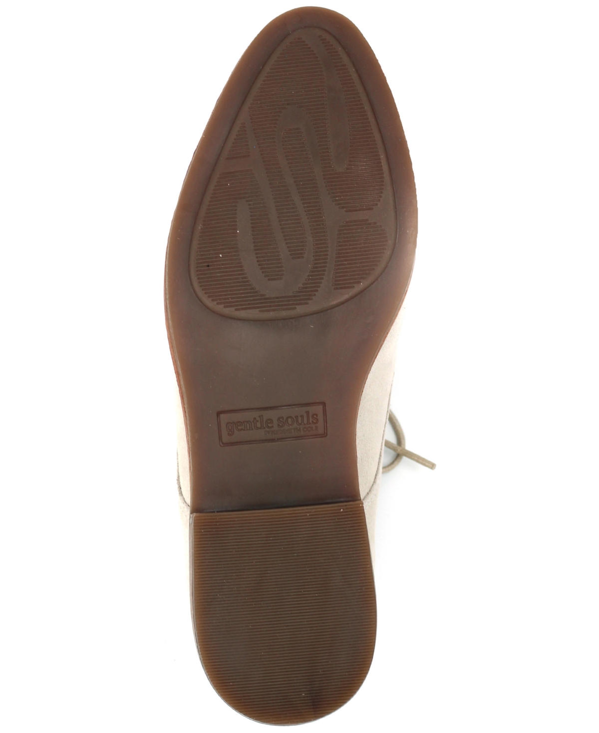 Gentle Souls Women's Aronson Almond Toe Suede Lace-up Oxford Shoes In White