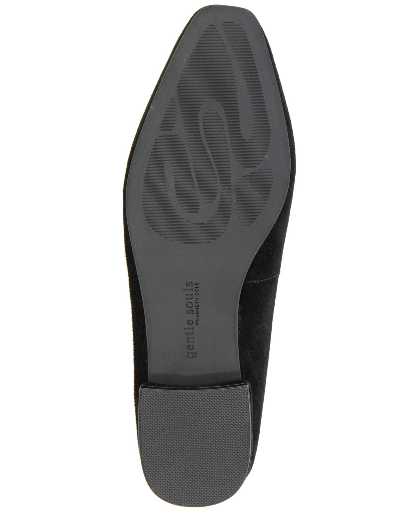 Женские балетки Gentle Souls Hanette Square Toe Suede Flats, цвет: Чёрный замшевый — фото 5
