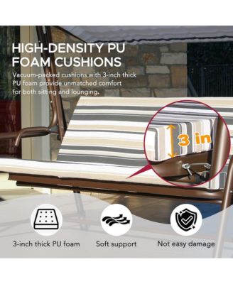 4-Seat Luxury Swing and Bed with Elastic Metal Mesh Seat