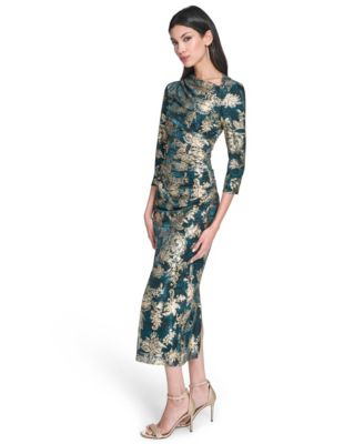 Vince Camuto - Women's Metallic Crinkle Knit Dress