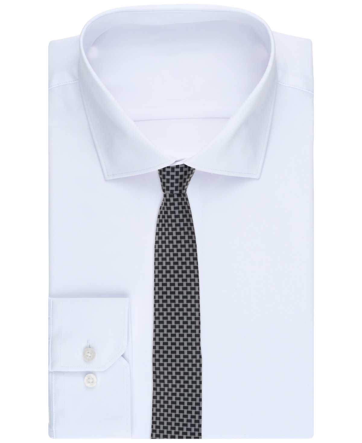 Alfani Men's Harper Dot-pattern Tie, Created For Macy's In Gray