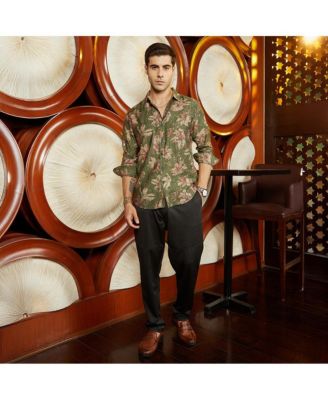 Men's Olive Green Withering-Bloom Shirt