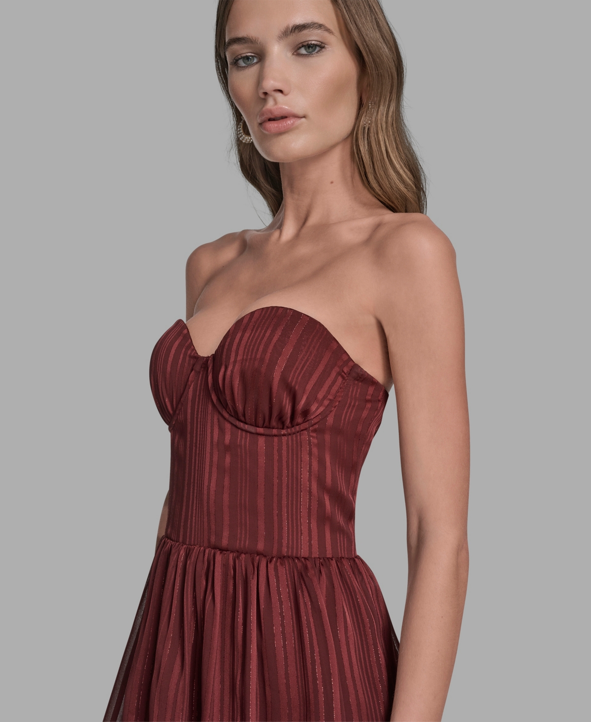 Bcbg Women's Ruffle Detail Sleeveless Maxi Dress