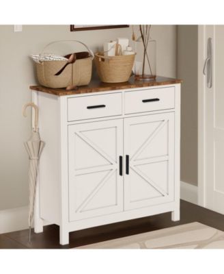 Kitchen Storage Cabinet with 2 Drawers and 2 Doors