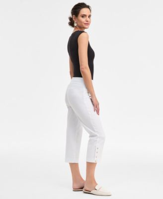 Women's Side-Button Pull-On Capri Pants, Macy's Exclusive