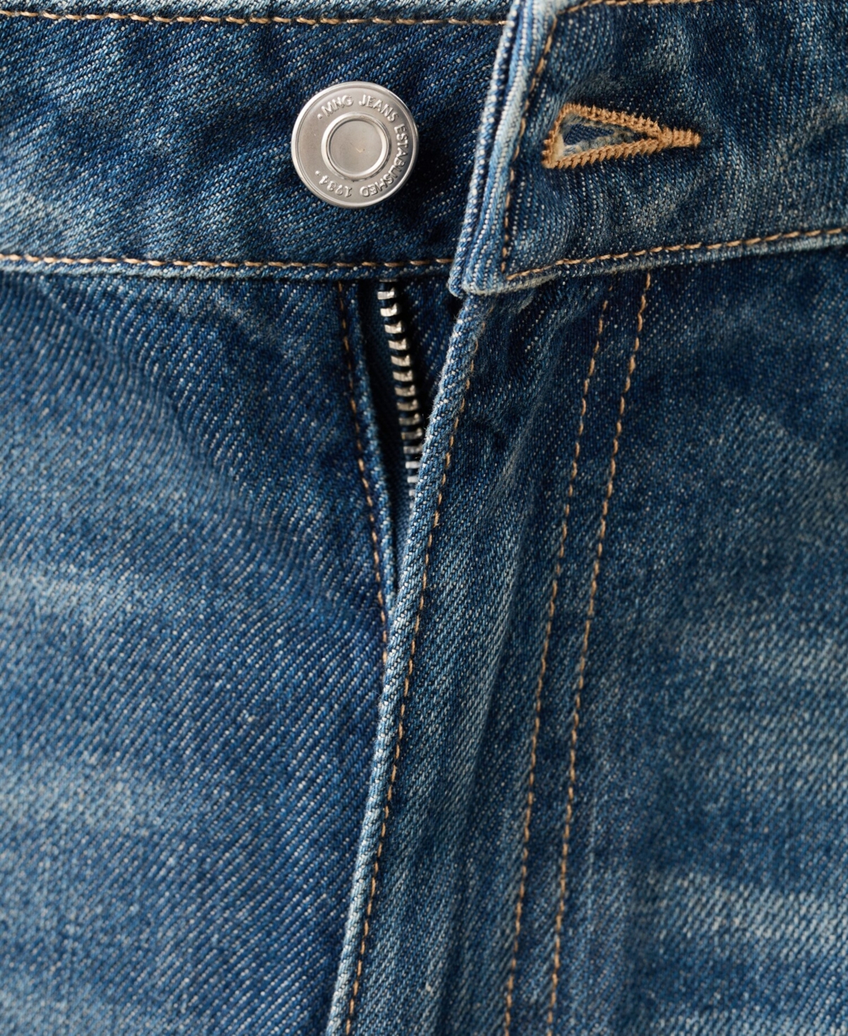 Mango Women's Seam Detail Straight Jeans