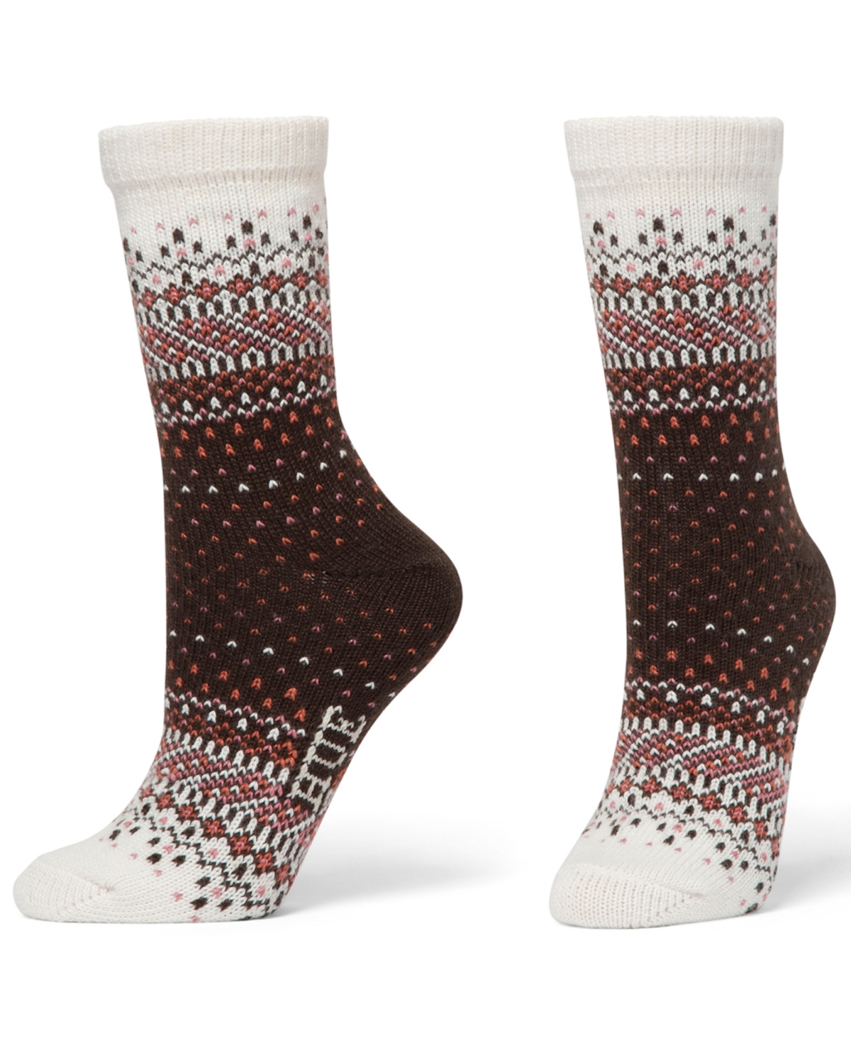 Hue Women's 2-pack Ombre Fair Isle Crew Socks In Animal Print