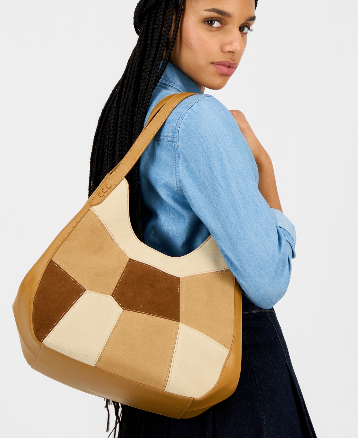 Style & Co Whip-Stitch Soft 4-Poster Tote